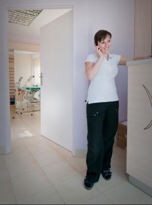 Basia w recepcji.JPG